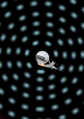 Александр Зайцев (Графика цифровая (принты) - 
                  21 x 29.7 см) Рука с диско-шаром