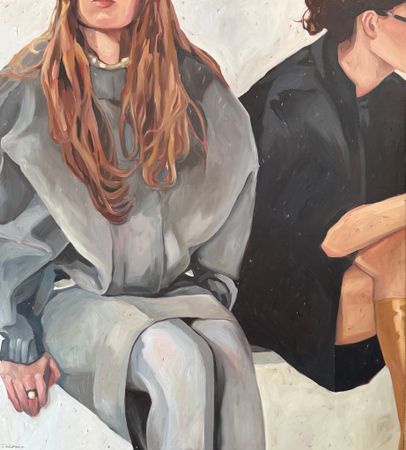 Алиса Дьякова (Картина, живопись - 
                  90 x 100 см) Молчание вместе