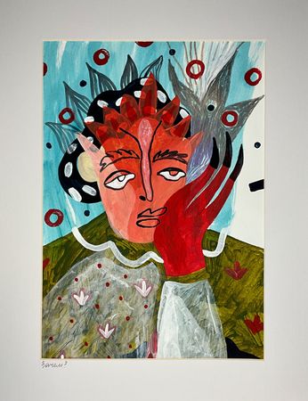 Лена Романовская (Авторская графика - 
                  28 x 36.5 см) Зачем?