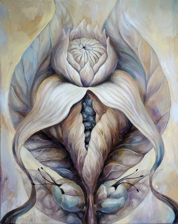 Альбина Бунина (Картина, живопись - 
                  40 x 50 см) Анатомия цветка