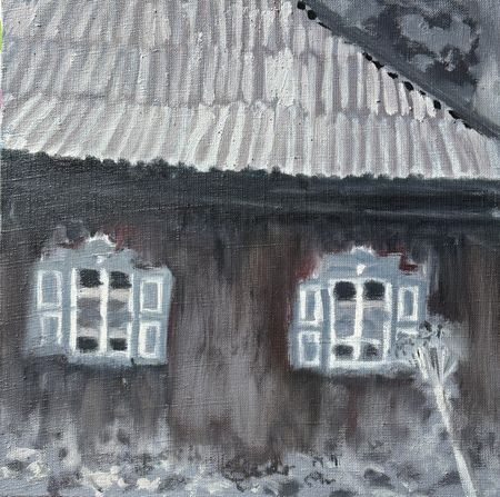 Надежда Богомолова (Картина, живопись - 
                  30 x 30 см) Дом