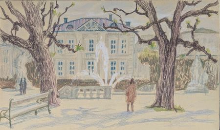Екатерина Маланьина (Авторская графика - 
                  30 x 21 см) Сады Мирабель