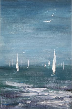 Светлана Юматова (Авторская графика - 
                  14 x 21 см) Парусники