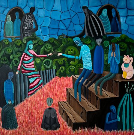 Леша Мелки (Картина, живопись - 
                  70 x 70 см) THE HOUR OF FATE