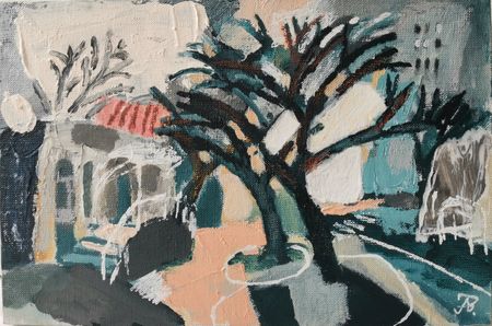 Зарина Абисалова (Картина, живопись - 
                  20 x 20 см) Ждём весну