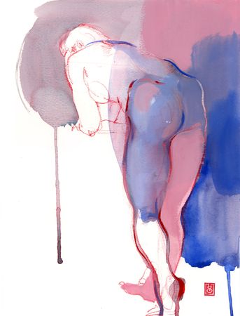 Виктория Севастьянова (Авторская графика - 
                  27 x 37 см) Nude drawing 0159