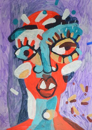 Лена Романовская (Авторская графика - 
                  21 x 29.7 см) Арлекин