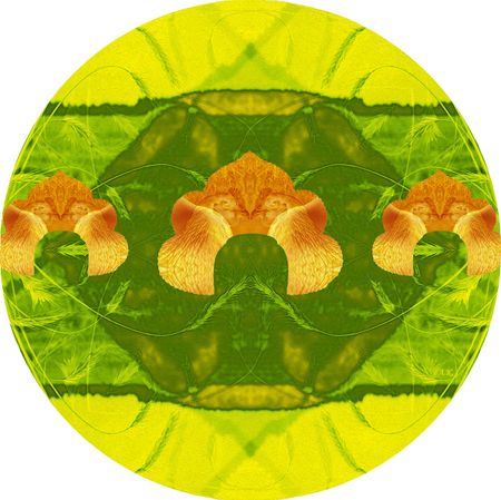 Лариса Корж (Графика цифровая (принты) - 
                  40 x 40 см) Трио в поле