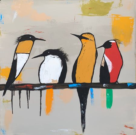 Дарья Иванова (Картина, живопись - 
                  50 x 50 см) Беседа