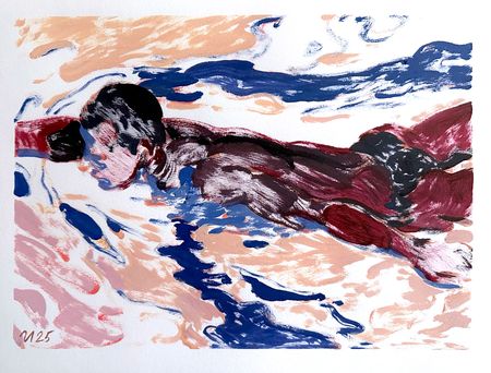 Илья Филатов (Авторская графика - 
                  41 x 31 см) Глубокая синева воды