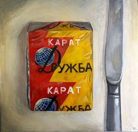 Мария Буртова (Картина, живопись - 
                  100 x 100 см) Дружба