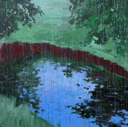 Елизавета Пугачева (Картина, живопись - 
                  40 x 40 см) Лужа