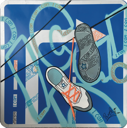 Юрий Блонский (Картина, живопись - 
                  70 x 70 см) I can