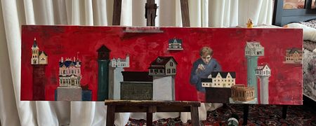 Елизавета Тарасова (Картина, живопись - 
                  150 x 45 см) Коллекционер