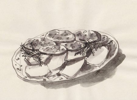 Виктория Зарецкая (embrassé par la muse) (Авторская графика - 
                  18 x 13 см) Нарезка