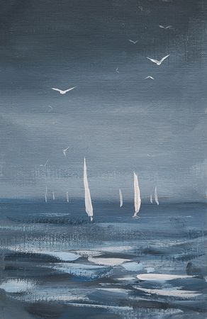 Светлана Юматова (Авторская графика - 
                  14 x 21 см) Парусники #2