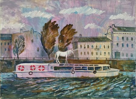 Наталья Лотарева (Картина, живопись - 
                  60 x 45 см) Фонтанка