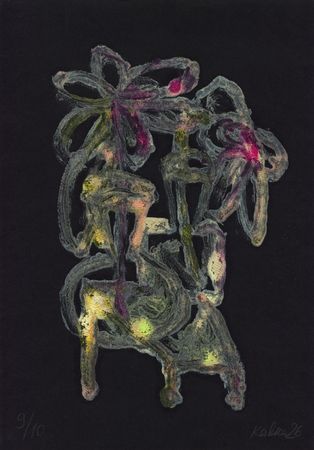 Дмитрий Кавка (Графика печатная - 
                  21 x 29.7 см) Цветочный натюрморт с обратной перспективой (№9/10)