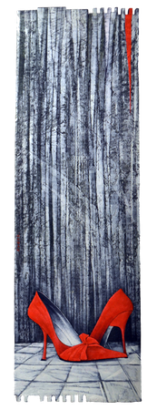 Нодар Хохобашвили (Картина, живопись - 
                  34.5 x 108 см) Первое свидание