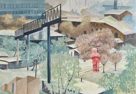 Наташа Хилл (Картина, живопись - 
                  71.5 x 50 см) Где-то между Тонкинской и Генерала Зимина