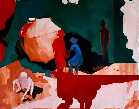Катя Никитина (Картина, живопись - 
                  80 x 60 см) Поиграйте со мной