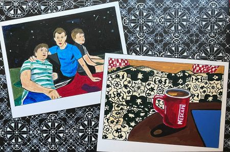 Лена Запрудских (Картина, живопись - 
                  60 x 40 см) Полароидное лето #5