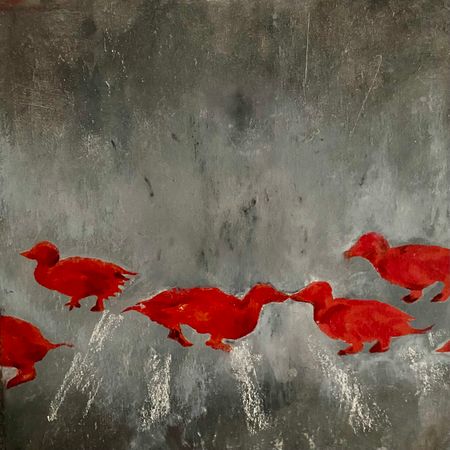 Лена Троянская (Картина, живопись - 
                  30 x 30 см) Переход