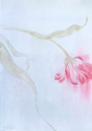 Ульяна Соловей (Авторская графика - 
                  40 x 50 см) Лист / тюльпан I