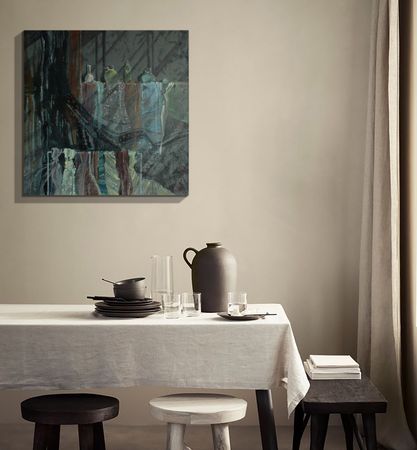 Ася Багаева (Картина, живопись - 
                  60 x 60 см) Магазинчик бабушки
