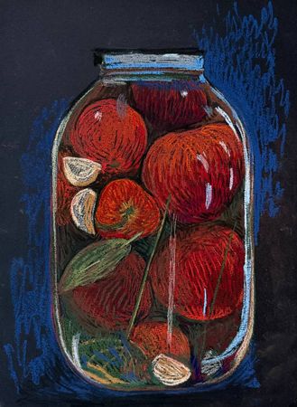 Алена Сокольникова (Авторская графика - 
                  29.5 x 40 см) Соленья