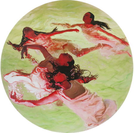 Татьяна Сенчило (Картина, живопись - 
                  100 x 100 см) Из проекта "Живая или мертвая"