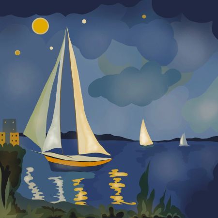 Нина Цориева (Картина, живопись - 
                  70 x 70 см) Морской пейзаж