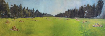 Егор Щаблыкин (Картина, живопись - 
                  200 x 70 см) Солнечная ванна