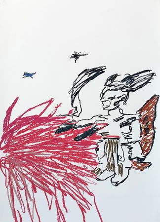 Дарья Растунина (Авторская графика - 
                  59.4 x 84.1 см) Sketch 3
