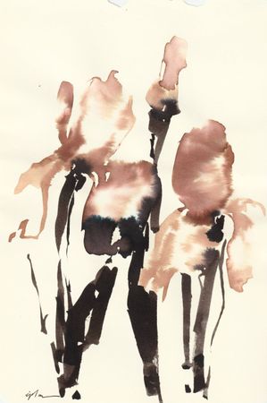 Виктория Зарецкая (embrassé par la muse) (Авторская графика - 
                  13.9 x 20.6 см) Iris 01