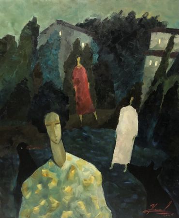 Святослав Игоревич Ушаков (Картина, живопись - 
                  100 x 120 см) Поздний вечер