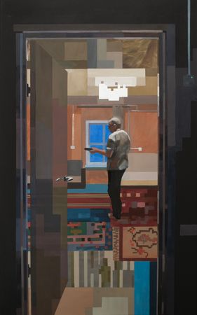 Анна Мельниченко (Картина, живопись - 
                  75 x 120 см) Комната с коврами