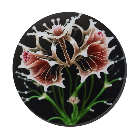 Юлия Низамутдинова (Cyberflora) (Графика цифровая (принты) - 
                  47 x 47 см) Нейропалех. Гибрид