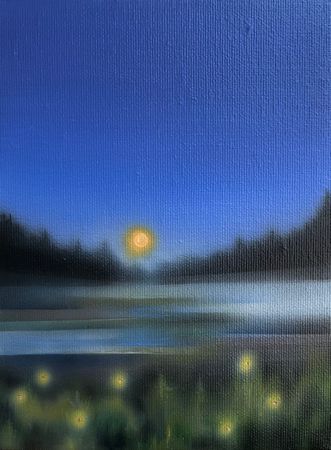 СВЕТ-ЛАНА  (Картина, живопись - 
                  15 x 20 см) Туман