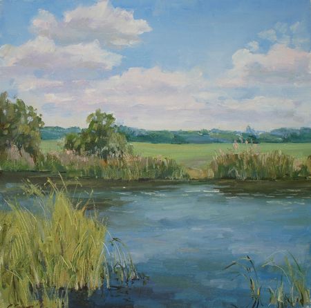 Елена Санина (Картина, живопись - 
                  40 x 40 см) Начало лета