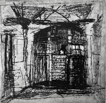 Сергей Козликин (Графика печатная - 
                  35 x 35 см) Старая парадная