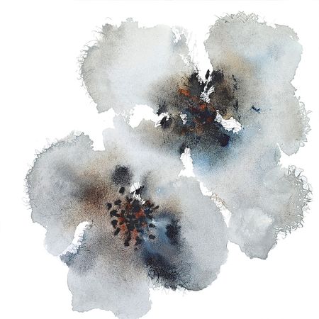 Тани Соул (Авторская графика - 
                  20 x 20 см) Минималистичный дуэт цветов