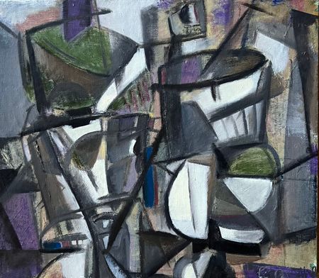 Валерия Козина (Картина, живопись - 
                  45 x 40 см) Геометрия бокалов