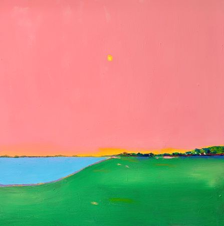 Анна Ганина (Картина, живопись - 
                  100 x 100 см) Pink sky