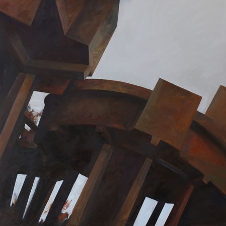 Елена Аладинская (Картина, живопись - 
                  80 x 80 см) Призрак прогресса