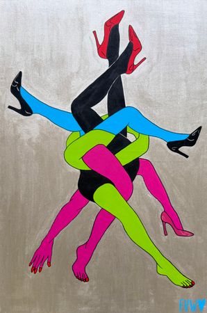 Виолетта Киселева (Картина, живопись - 
                  80 x 120 см) Девушки 2.3