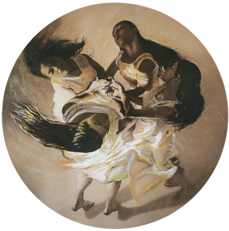 Татьяна Сенчило (Картина, живопись - 
                  100 x 100 см) Из проекта "Живая или мертвая"