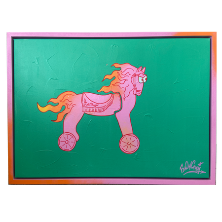 Юрий Блонский (Картина, живопись - 
                  75 x 55 см) Конь огонь