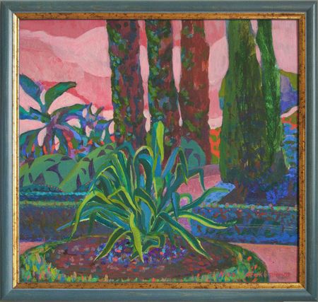 Нисо Атаханова (Картина, живопись - 
                  32 x 34 см) Королевская агава