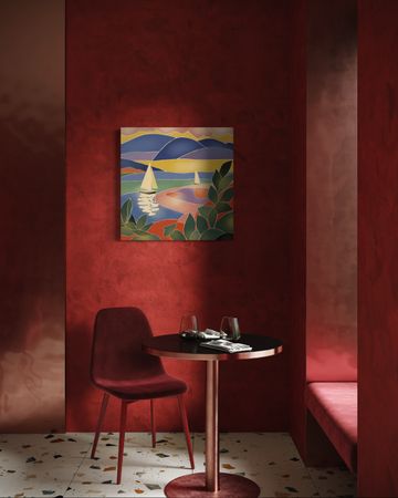 Нина Цориева (Картина, живопись - 
                  70 x 70 см) Морской пейзаж